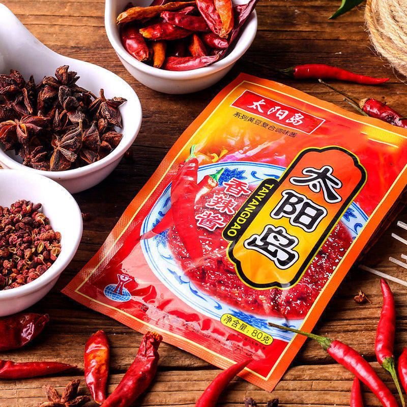 太阳岛香辣辣酱80g袋装东北下饭酱料拌饭拌面辣椒酱