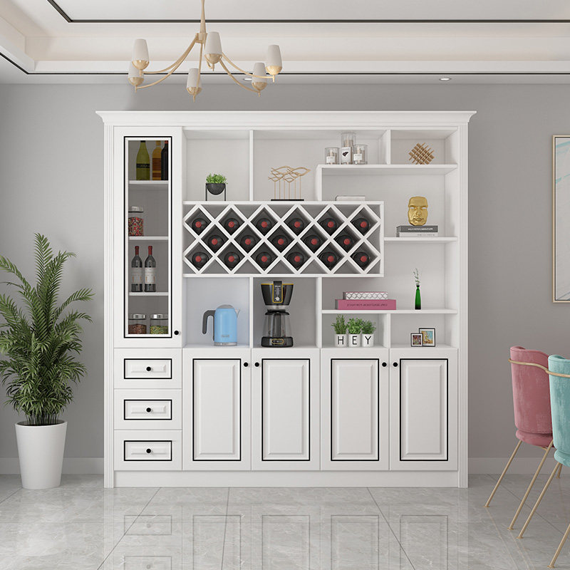 客厅欧式简欧酒柜红酒柜子家用置物架餐边柜现代简约酒柜