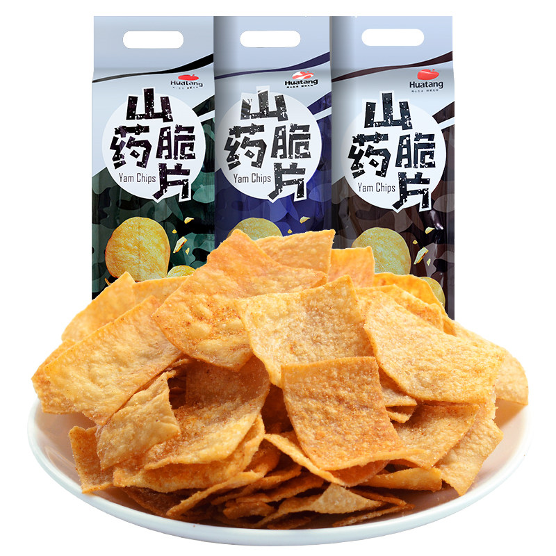 新品华糖山药脆片超大包装每袋16克*12包两件包邮网红零食