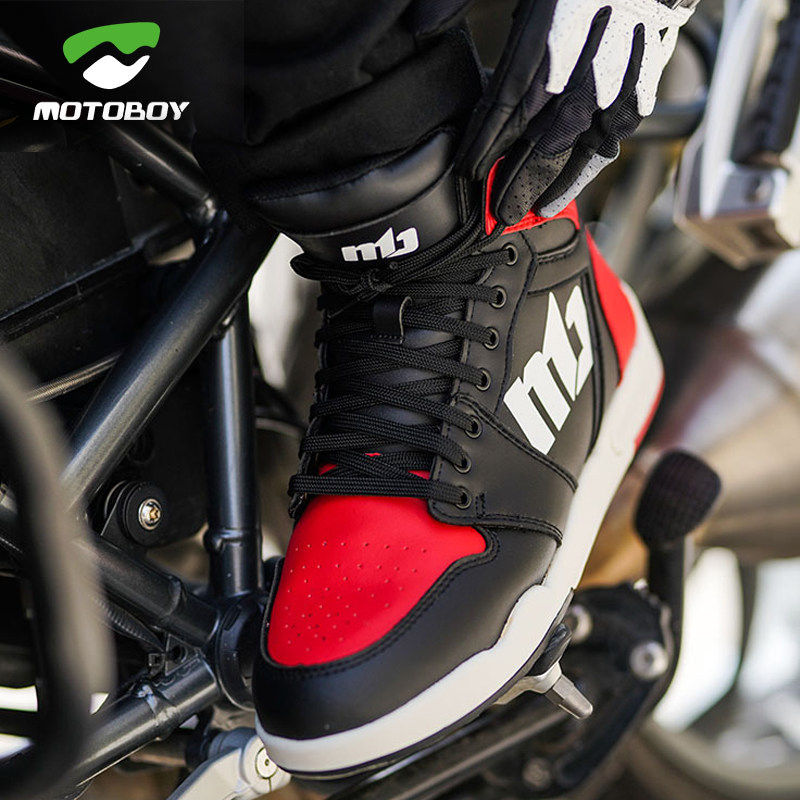 motoboy摩托车骑行男款秋冬机车赛车鞋防摔女骑士赛车鞋