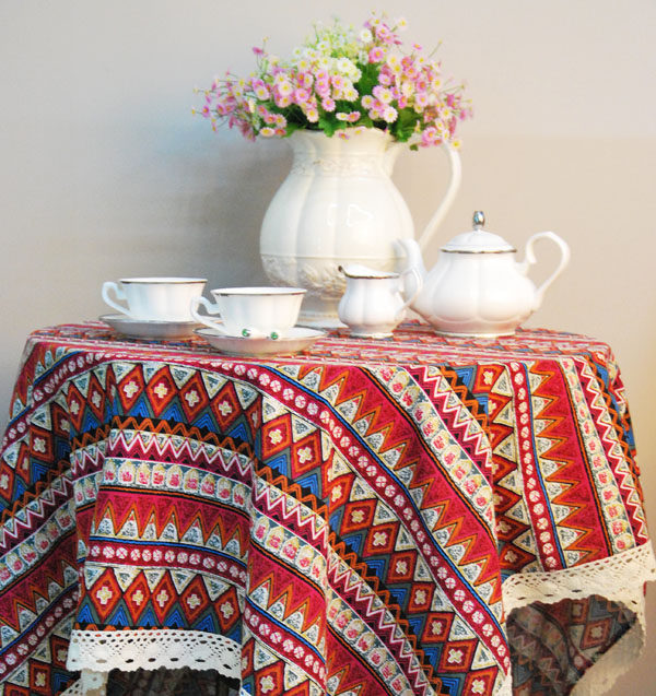 东南亚风情尼泊尔波西米亚几何泰式民族条纹布艺桌布桌布