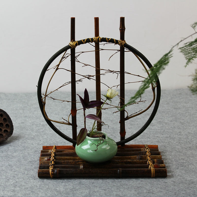 竹制品 竹编 工艺品摆件复古禅意家居饰品纯手工创意装饰花器插花