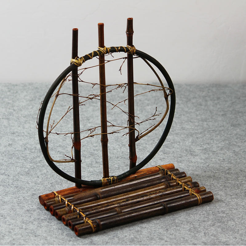 竹制品竹编工艺品摆件复古禅意家居饰品手工创意装饰竹编