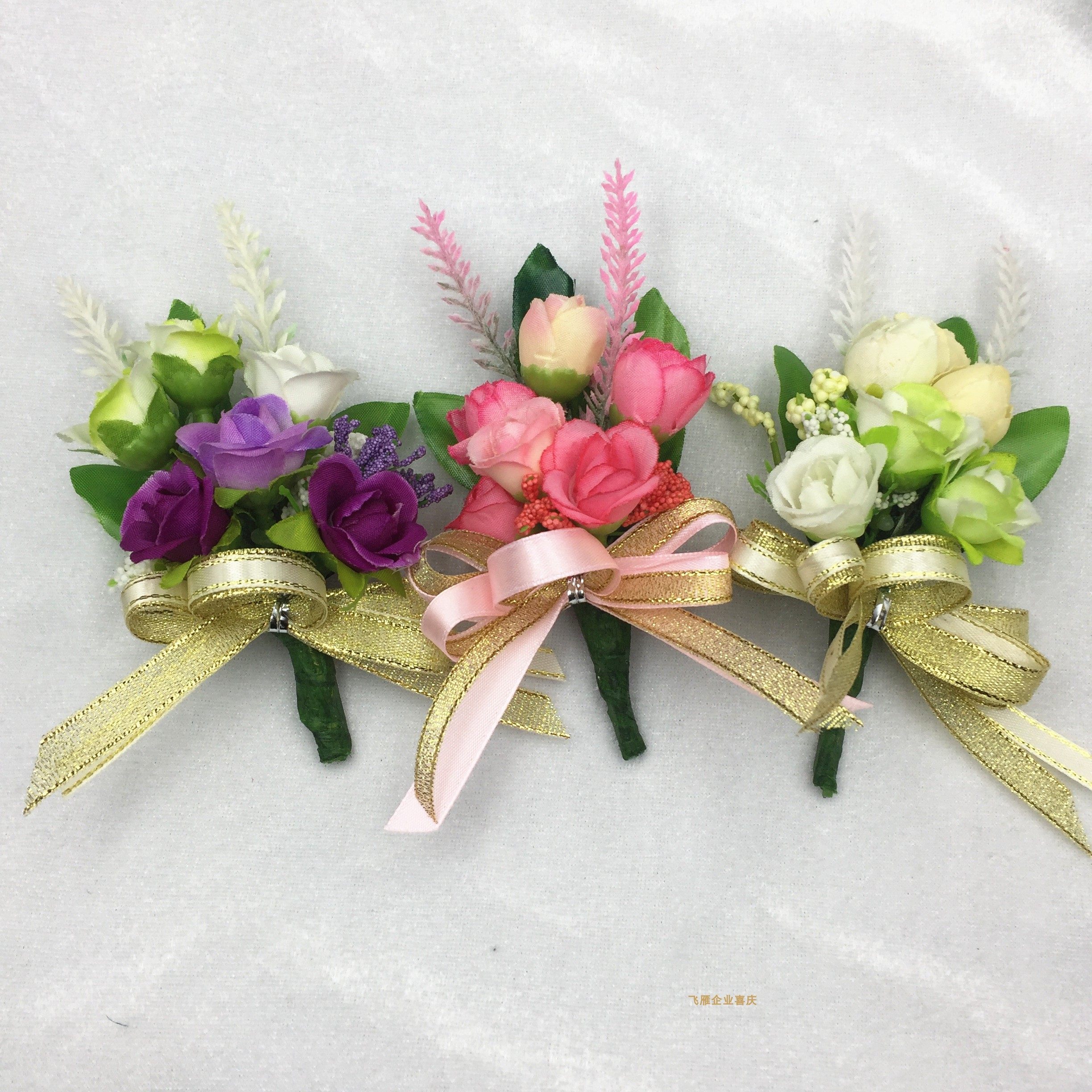 仿真飞雁会议胸花嘉宾公司年会开业庆典礼仪胸花