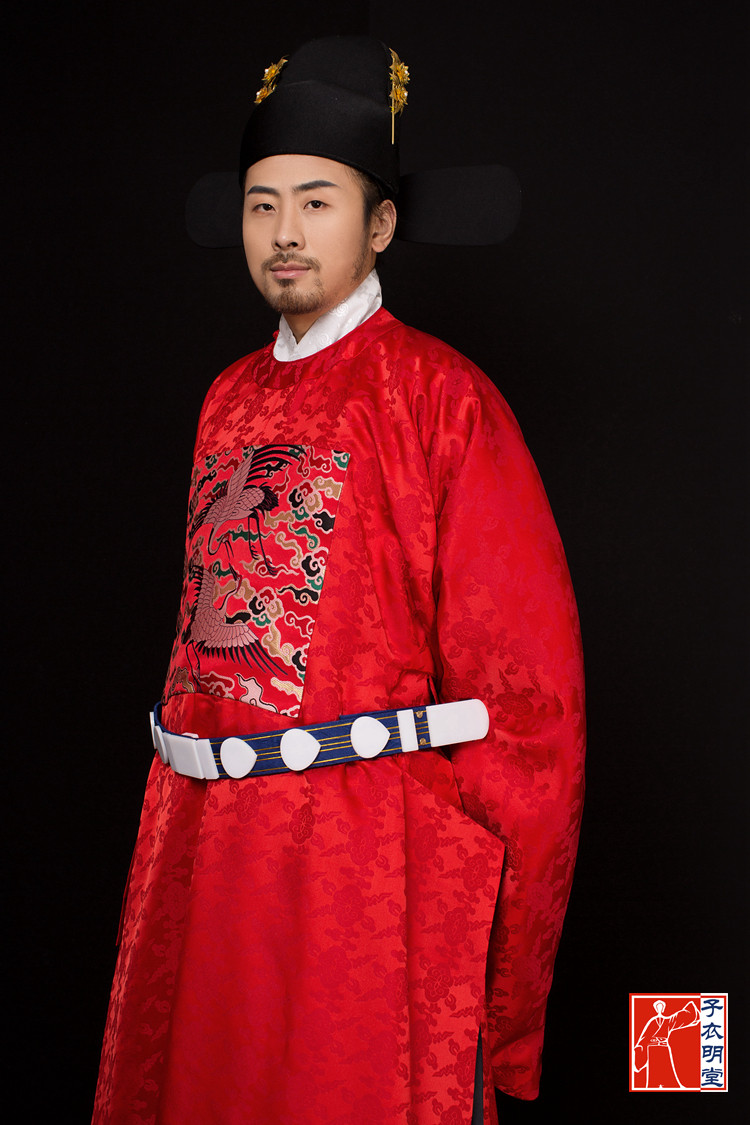 明制量身官袍婚服一品圆领汉服男传统仙鹤明堂汉服定制