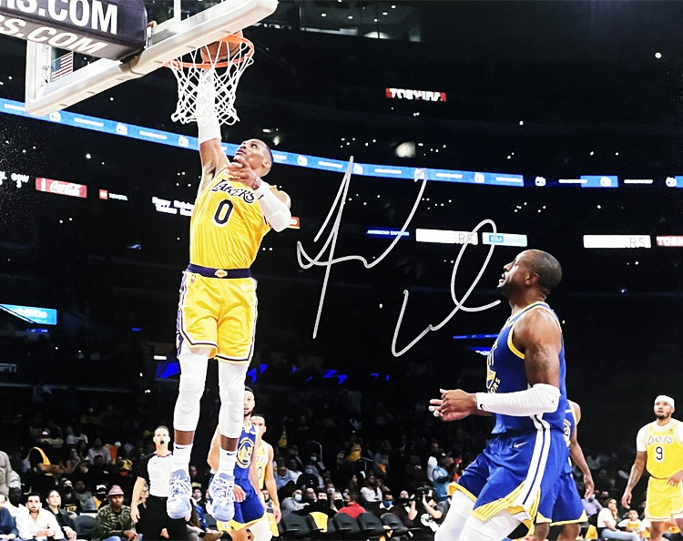 收藏威斯布鲁克威少亲笔签名照片裱框sa证书文化