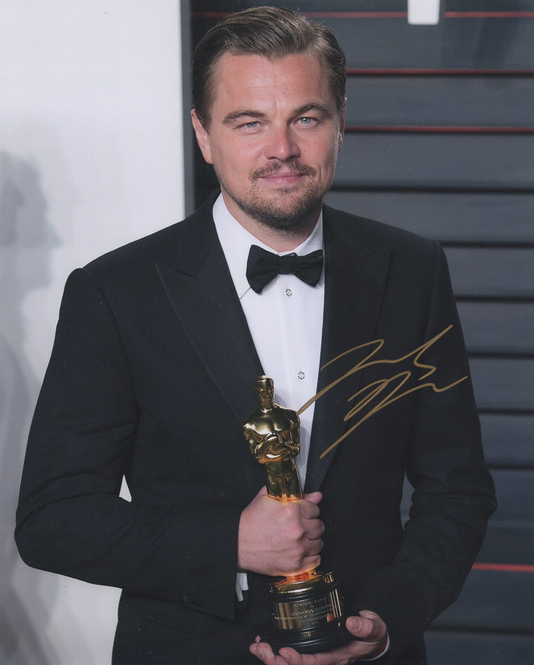 荒野猎人奥斯卡小李子莱昂纳迪卡普里奥亲笔签名照片文创