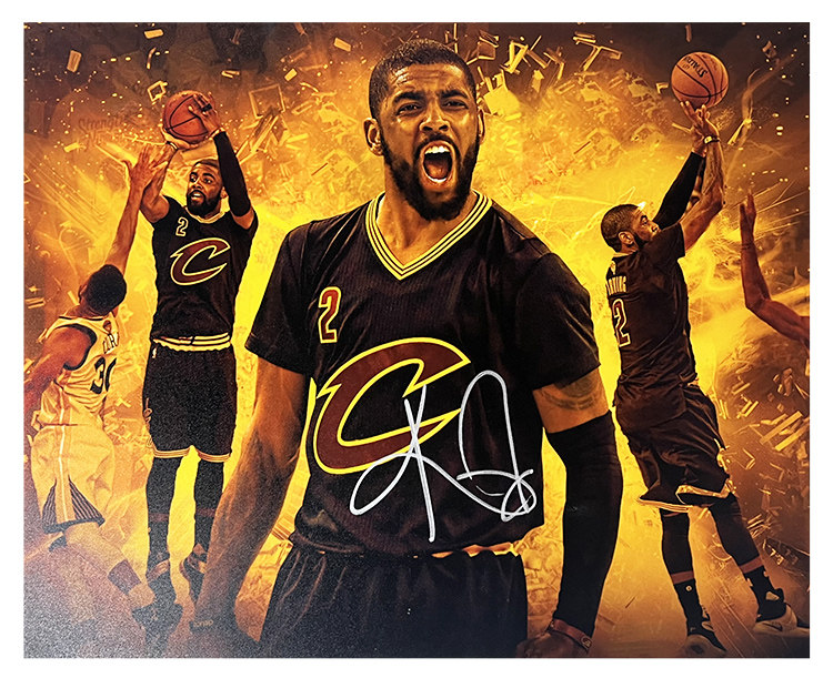 骑士队2号凯里欧文签名照片相框装裱证书文创