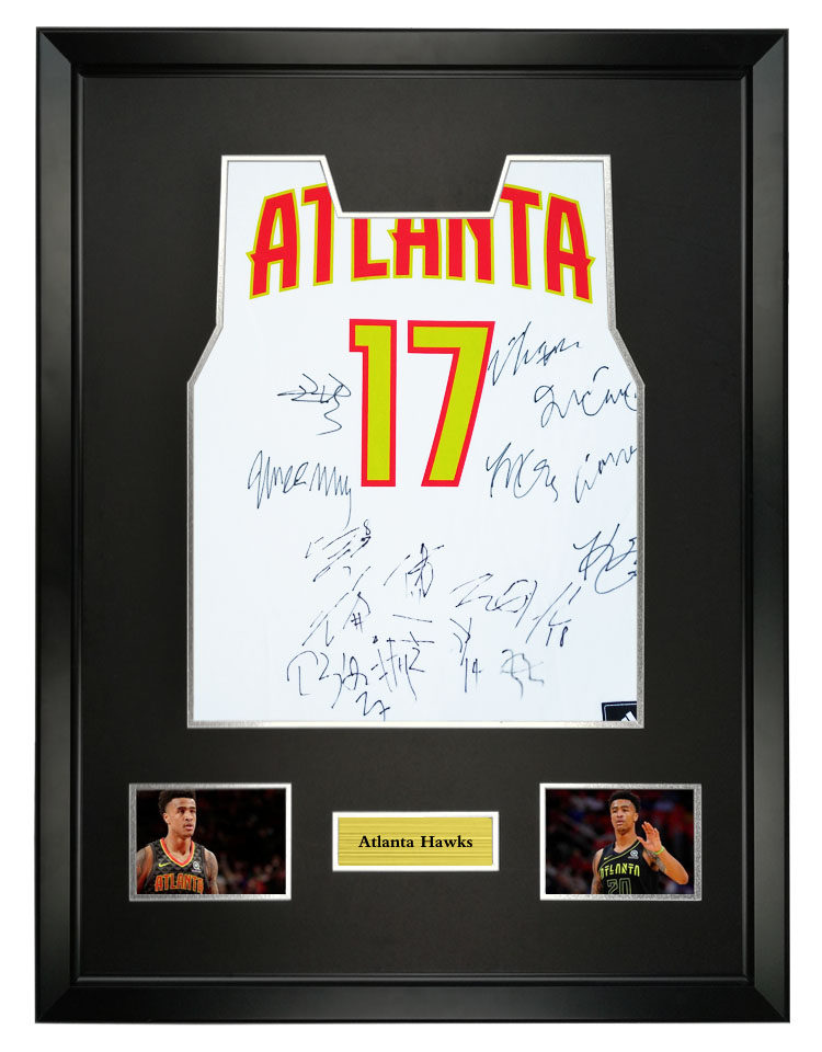 sa老鹰全队丹尼施罗德亲笔签名篮球球衣proof文化