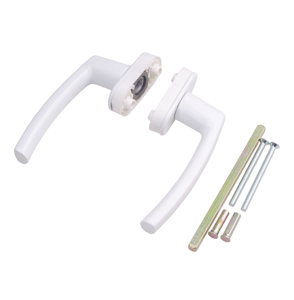 双面执手德国roto标准对穿开门把手诺托木门机械门锁