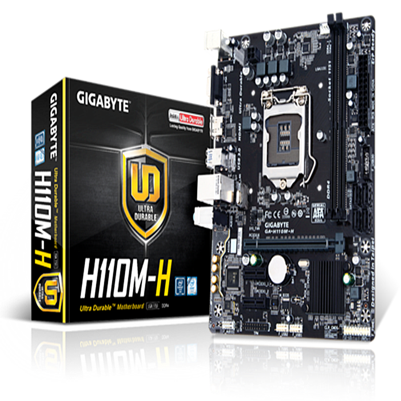 盒装全新gigabyte技嘉h110ms2ds2v台式机主板7代cpu主板