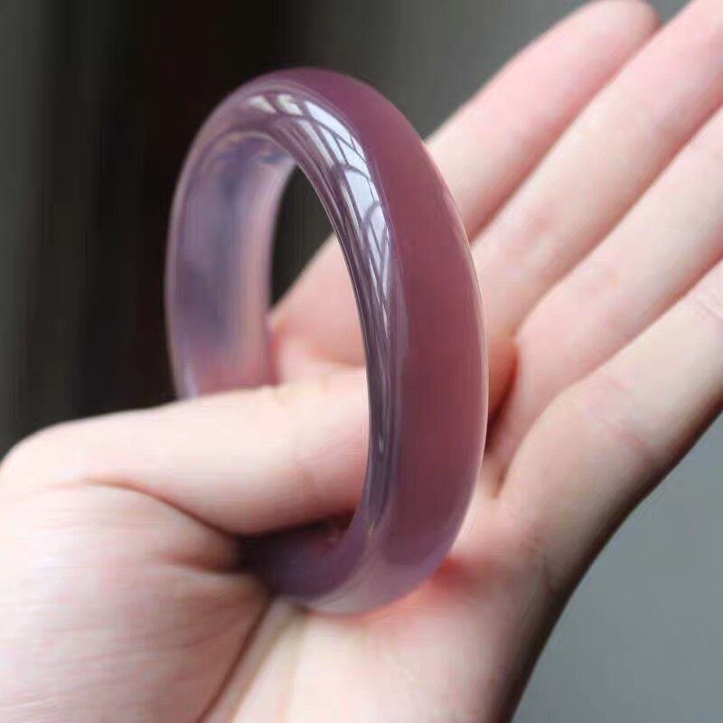 原色无烧宝藏通透帝王紫玉玛瑙手镯巴西护身符手镯