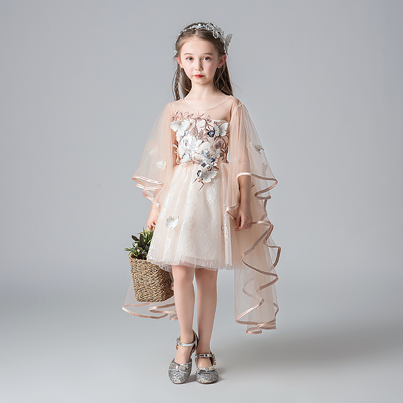 儿童礼服公主裙女童蓬蓬纱模特走秀花童钢琴演出服小孩主持人洋气