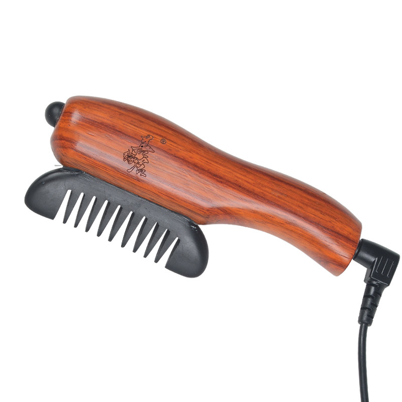 经络头疗善缘居正品砭石电热梳子疏通牛角头部按摩温熏调理器