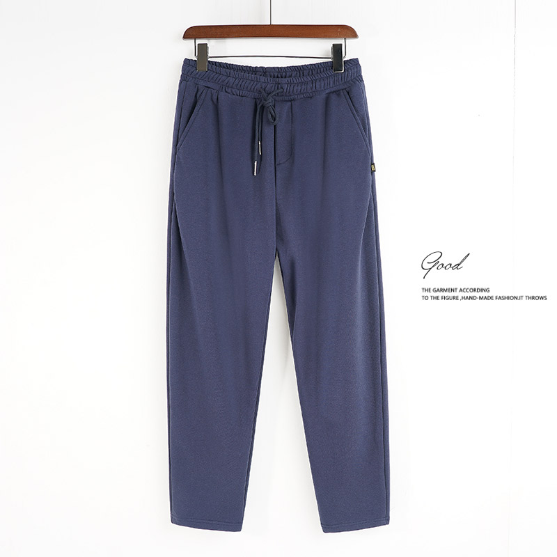 春秋夏男休闲运动裤直筒宽松大码垂感卫裤阔腿高街长裤子针织薄款