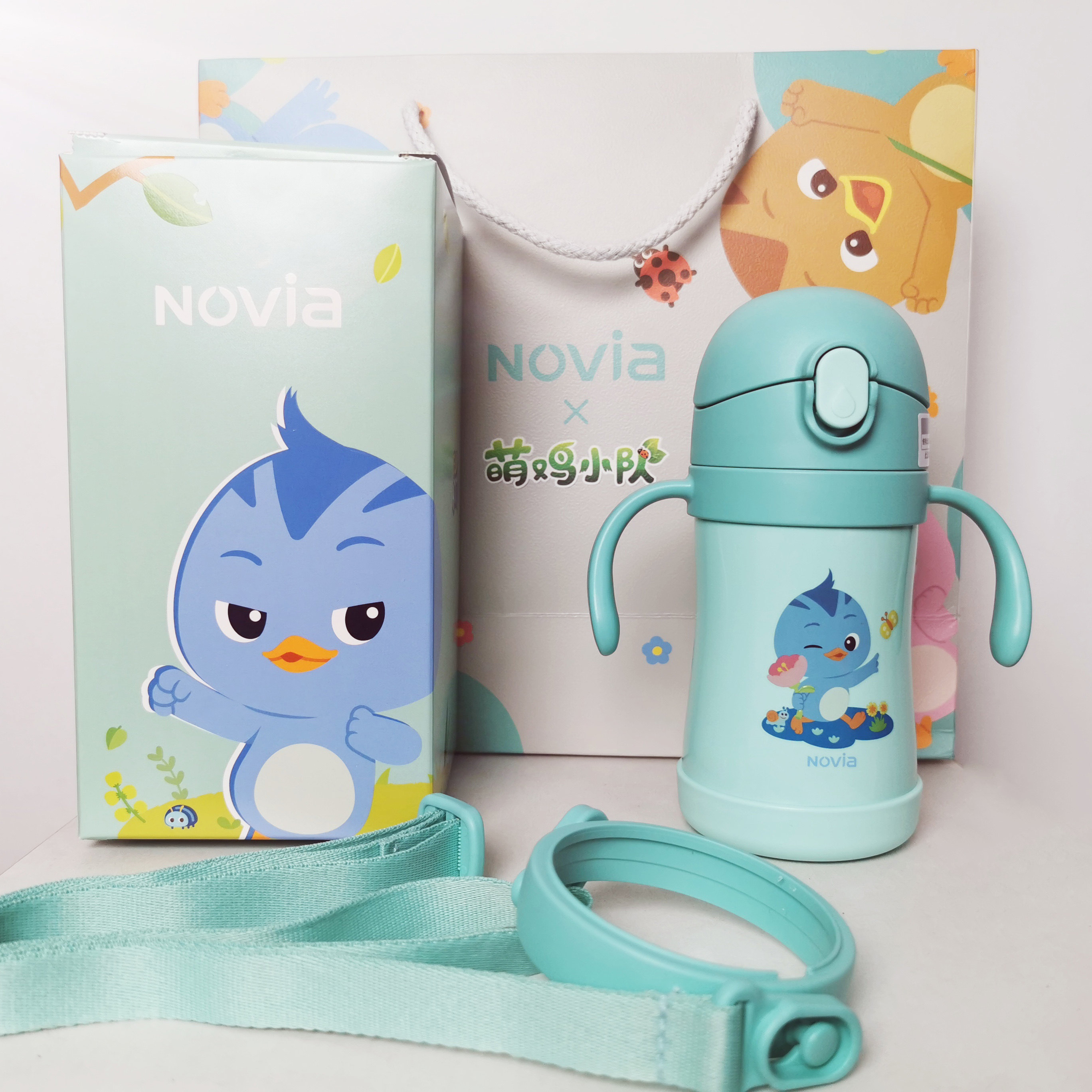 novia萌鸡小队300ml儿童学饮保温杯保温杯