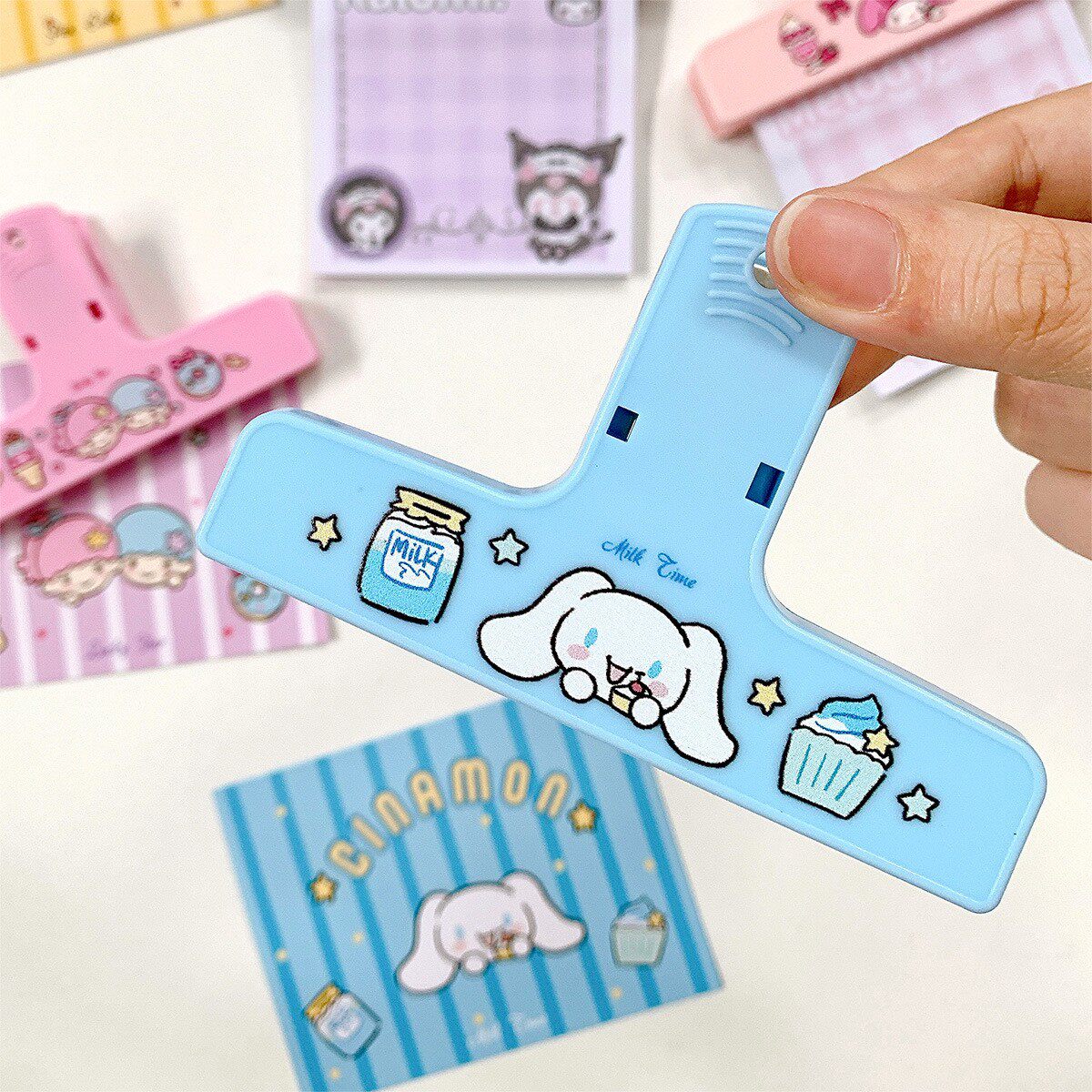 卡通手帐夹子票据封口可爱创意学生文具书夹便条夹