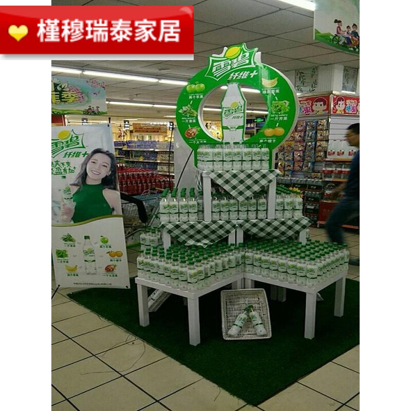 超市情景陈列道具堆头小方桌小桌子展架简约家居小茶几小木桌