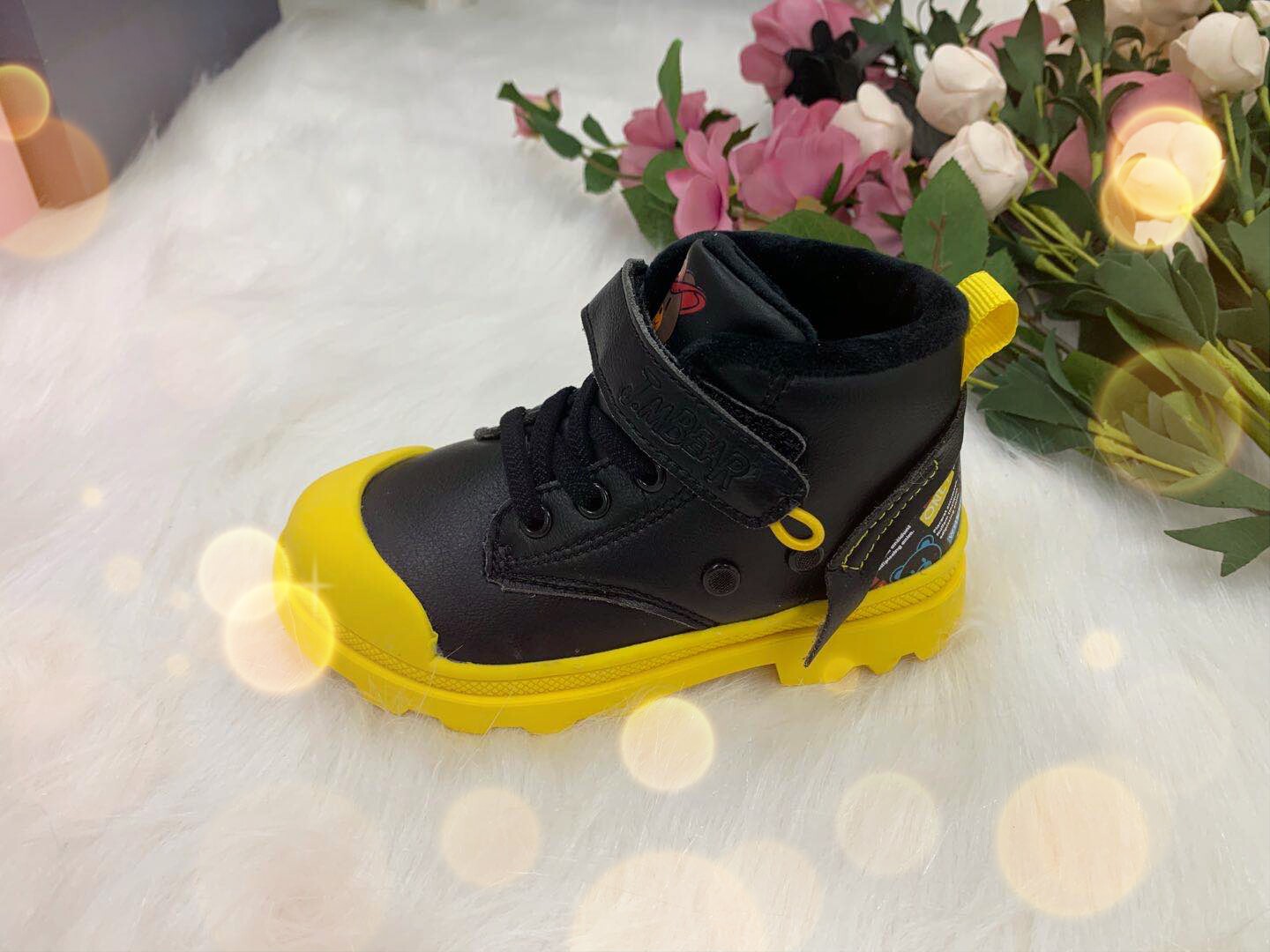 杰米熊童鞋 冬款加绒公主鞋女生高帮平底二棉鞋