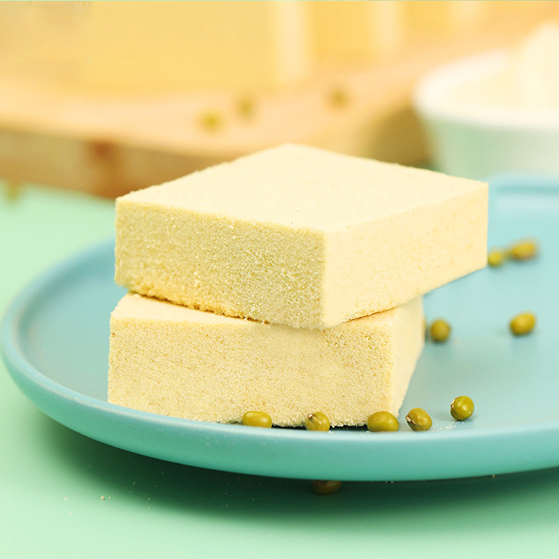 秋林绿豆糕点点心传统手工老人网红小吃8090传统中式糕点