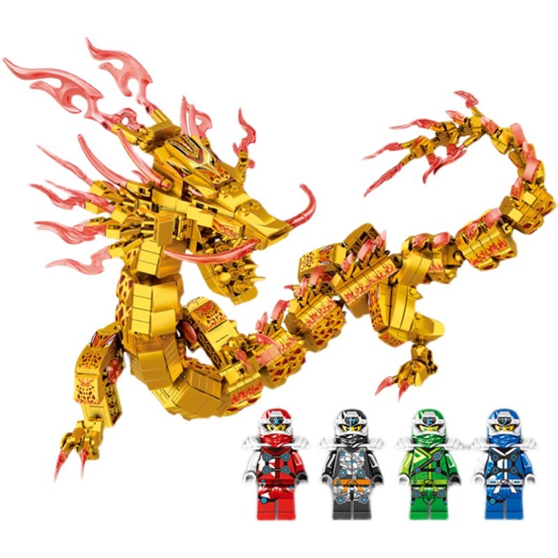 2022年新品乐高幻影忍者神龙系列拼装积木六一节塑料积木