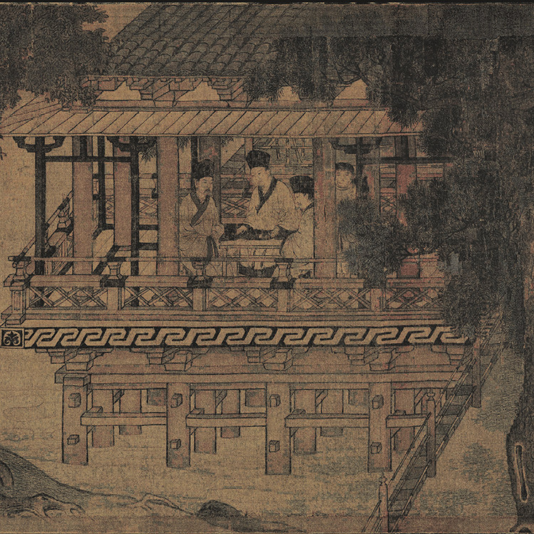 宋李公会昌九老图仿古画名画复制品古代国画人物画国画