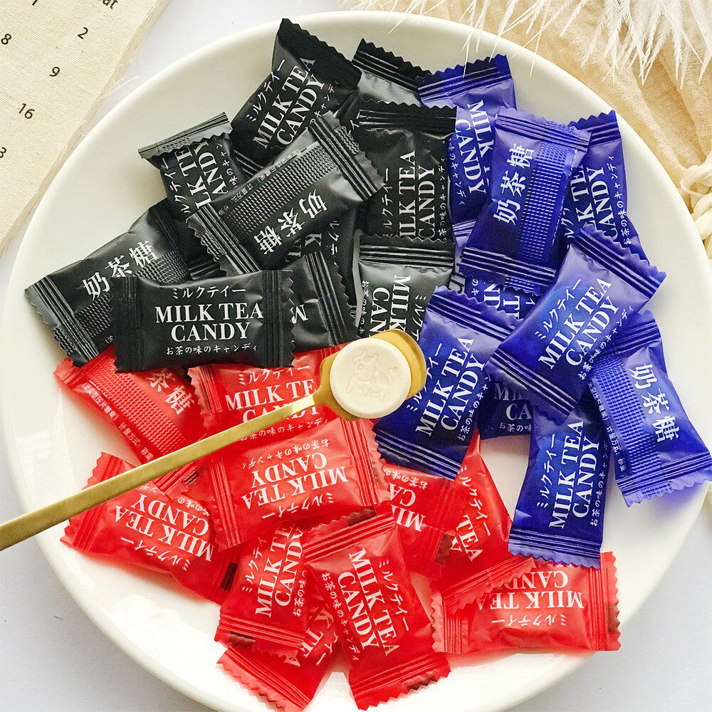 奶茶网红糖果冲泡浓缩吃奶片糖红茶绿茶乌龙茶糖果