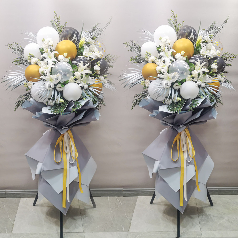 花篮鲜花开业上海同城速递配送三角架乔迁庆典商务用花