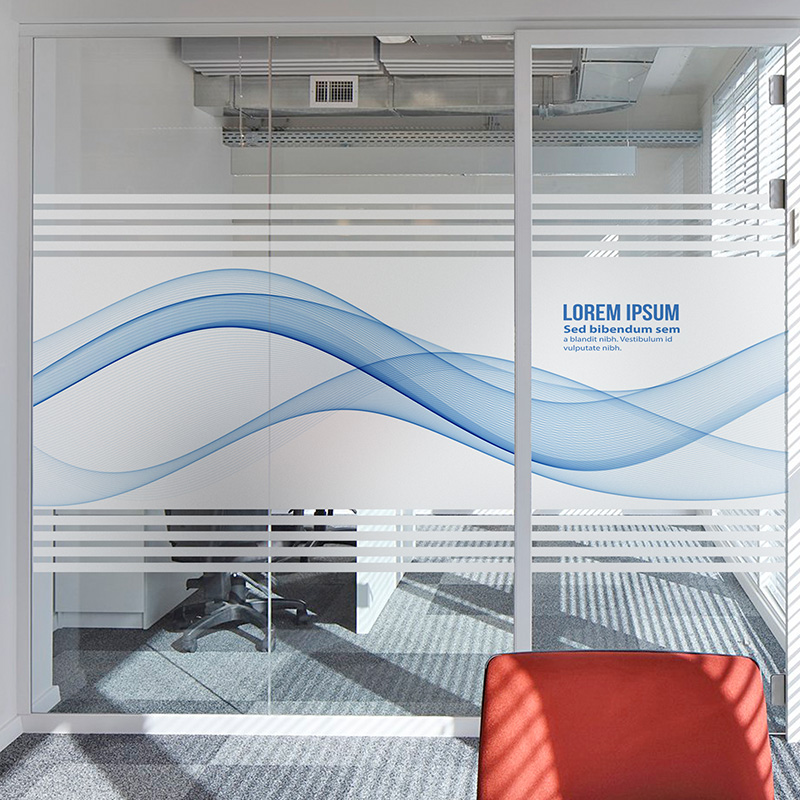 办公室磨砂玻璃贴纸企业文化公司logo定制隔断装饰瓷砖