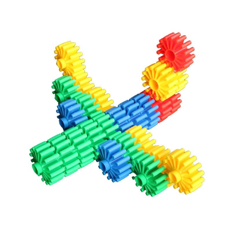 37周岁男女孩大号童趣拼插积木塑料圆形齿轮拼装益智幼儿园玩具