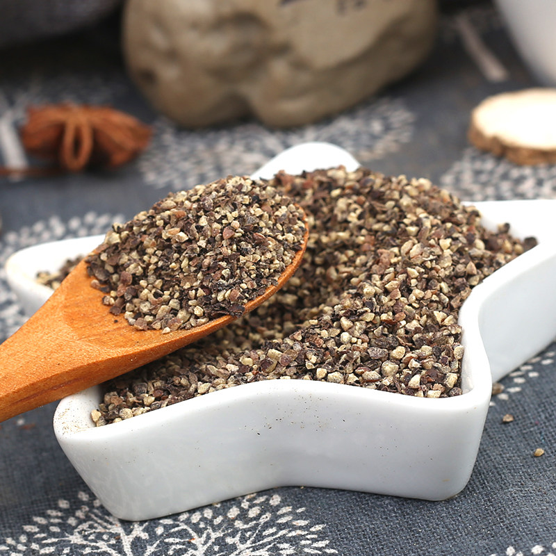 洽食香粗黑胡椒碎500g披萨烘焙烤肉牛排配料包邮粗黑胡椒粉