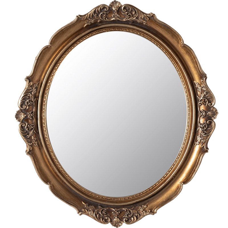 润家家居复古欧式古典雕花壁挂镜子化妆镜浴室化妆镜