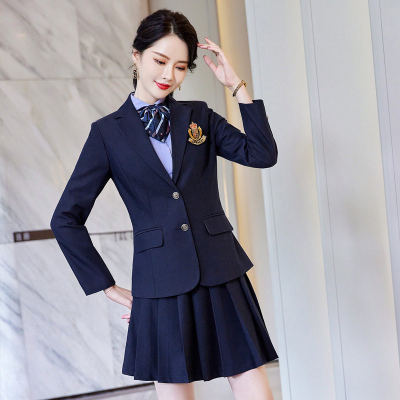 幼儿园老师工作服套装男女高端学院风班校服早教职业女裤套装