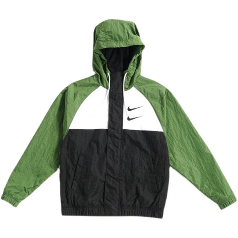 现货运动家nike双钩拼色logo休闲外套夹克cj4889-010运动茄克