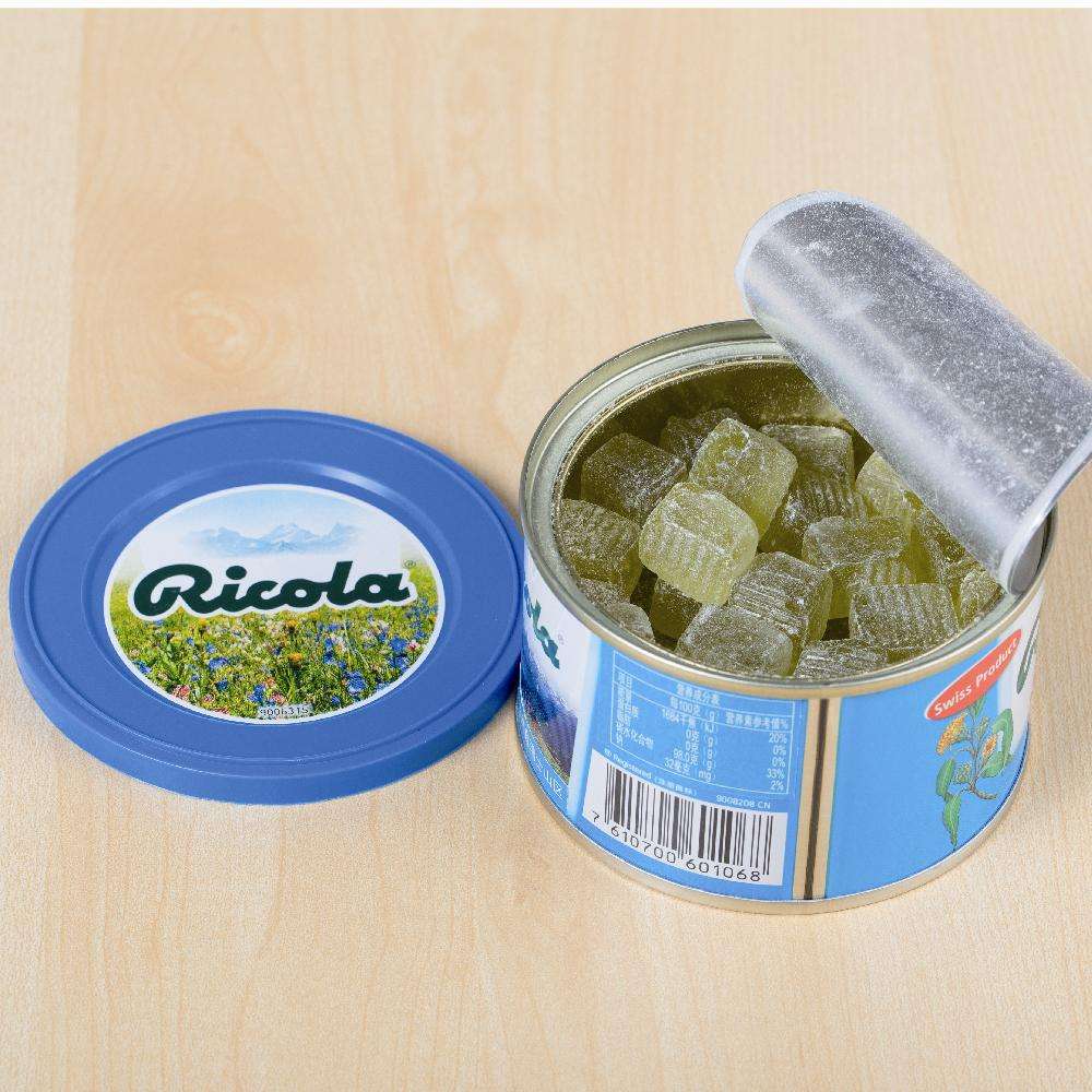 瑞士进口ricola利口乐润喉糖柠檬薄荷黑加仑原味100g润喉糖零食果