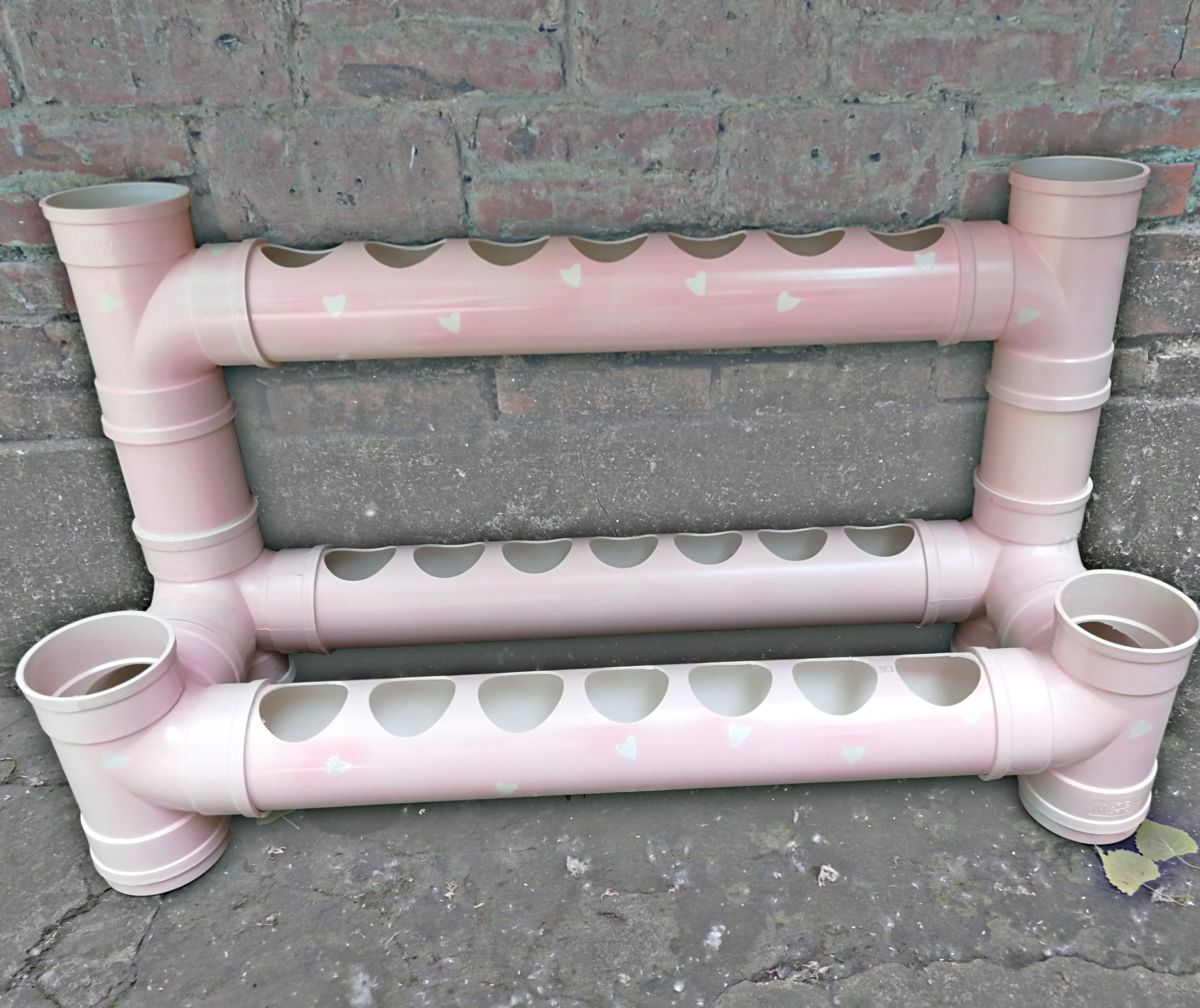 花盆花架种菜pvc土培水管幼儿园装饰饰品花草树木花架