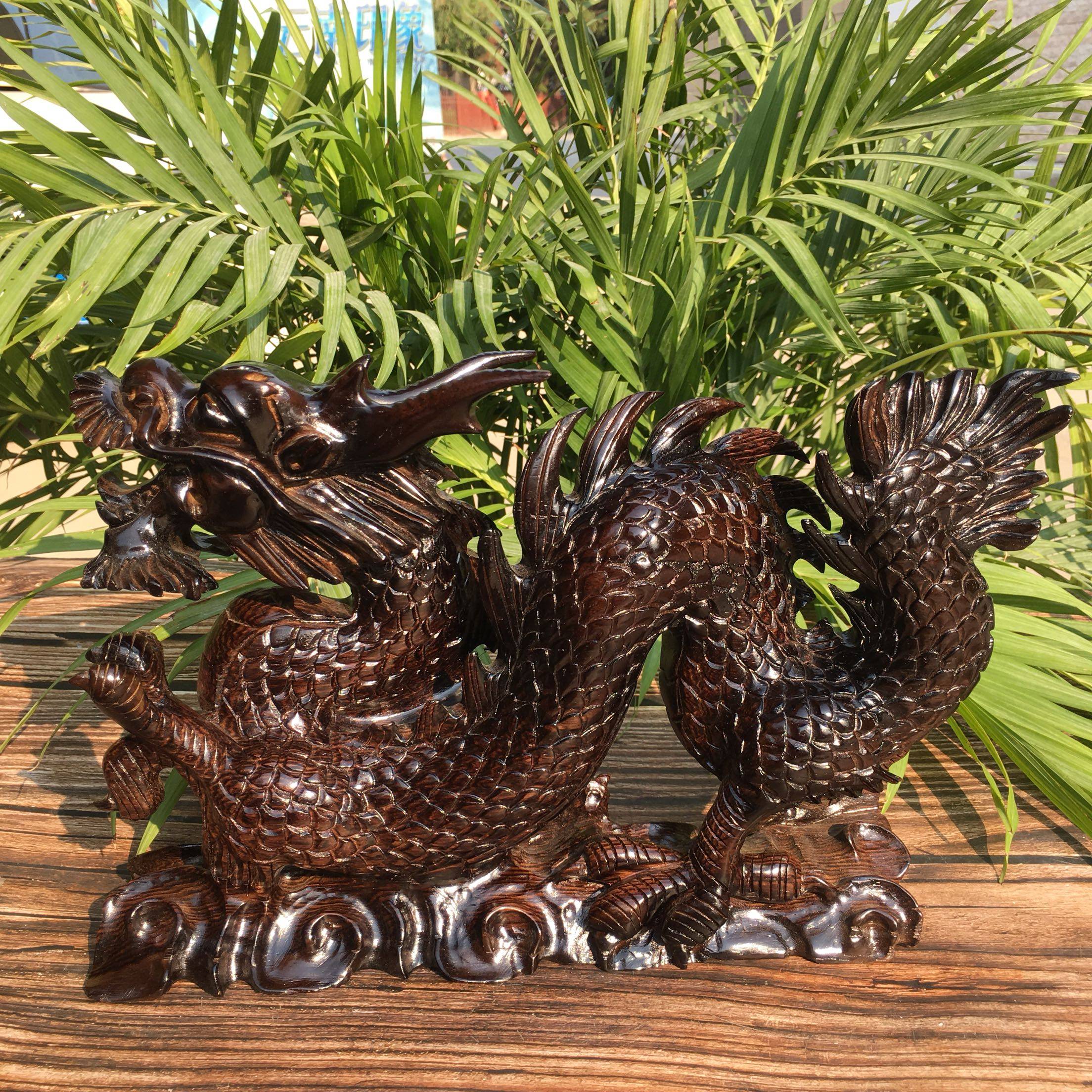 工艺品红木装饰办公客厅龙客厅檀木生肖木质实木创意礼盒