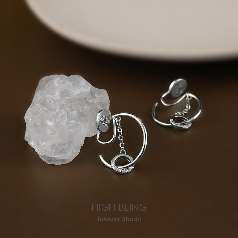 无耳石耳盘耳蚊香耳钉银针锆石洞必通勤百搭耳夹