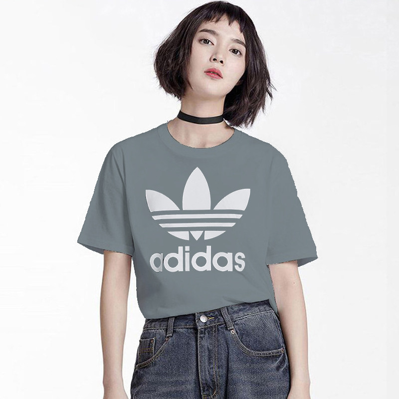 adidas迪达斯三叶草正品恤女2021新款短袖圆领运动服gn2907运动t恤