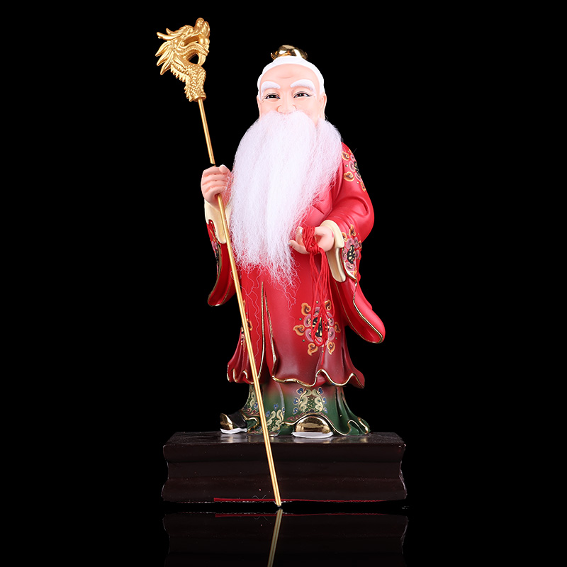 月老神像树脂彩绘16英寸月下老人红绳姻缘供奉佛像摆件