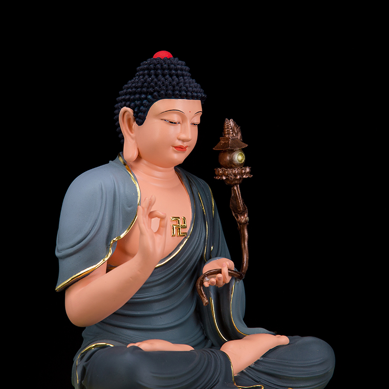 燃灯古佛释迦摩尼16寸树脂佛像阿弥陀佛家居供奉摆件