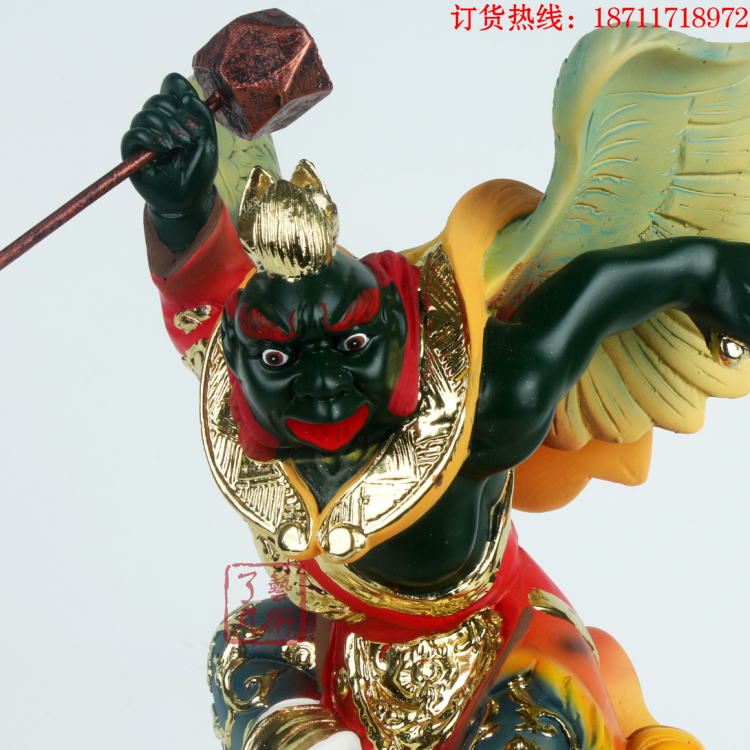 站雷公神像雷震子神像雷师雷神玻璃钢树脂手工彩雷公神像摆件