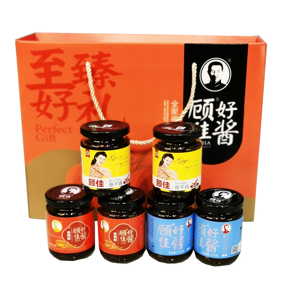 盐城特产顾佳虾酱220克6瓶礼盒大丰丰纯原味虾酱