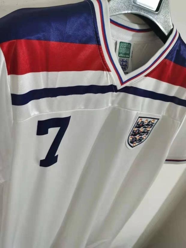 足球1982年英格兰复古球衣国家队主场客场球衫可印号足球服