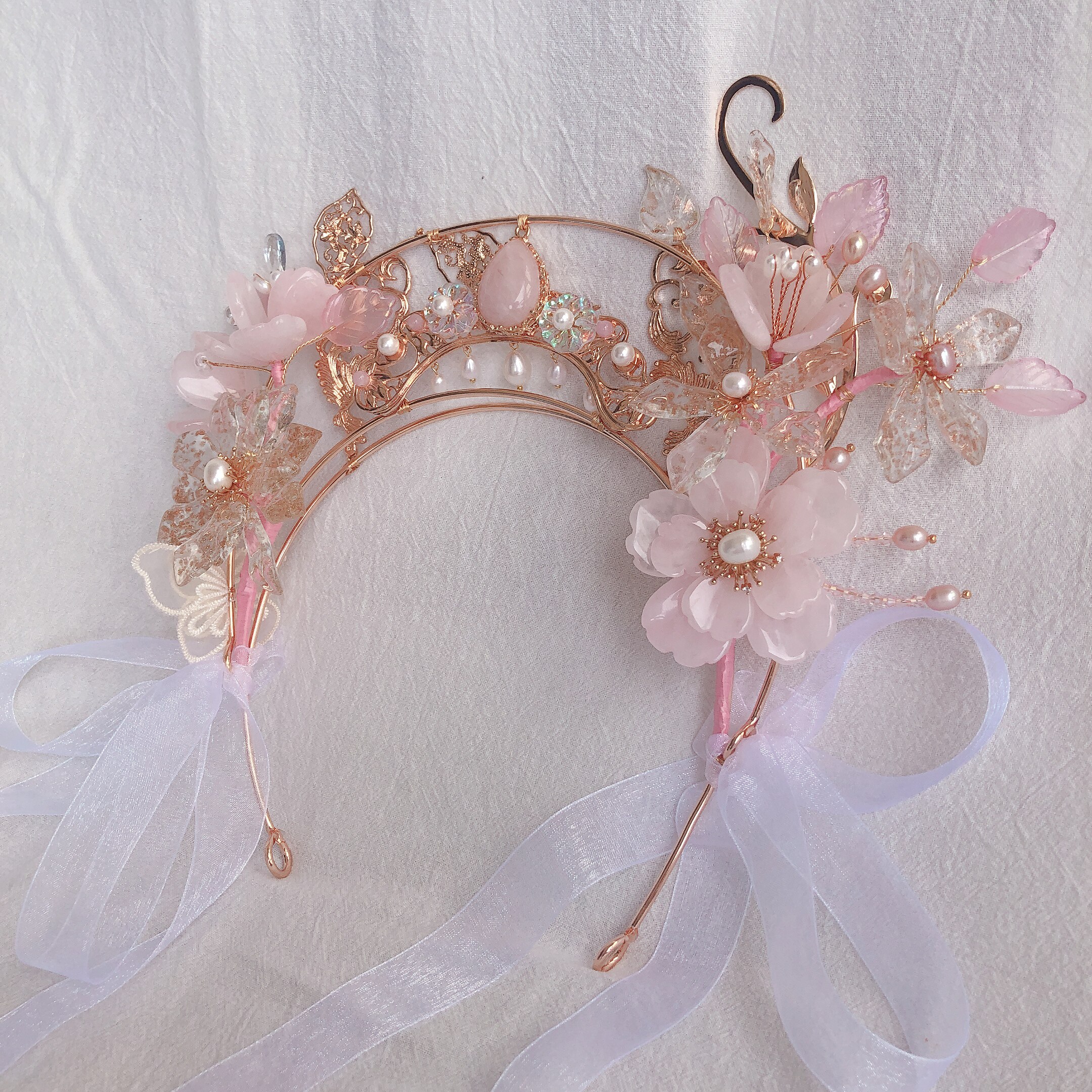 仙女明珠原创手作重工华丽圣母发冠发饰