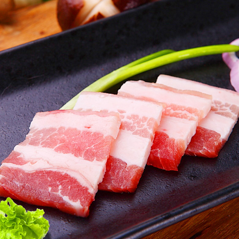 峰富五花肉片薄片韩式自助烤肉火锅配菜食材新鲜冷藏精生猪肉250g