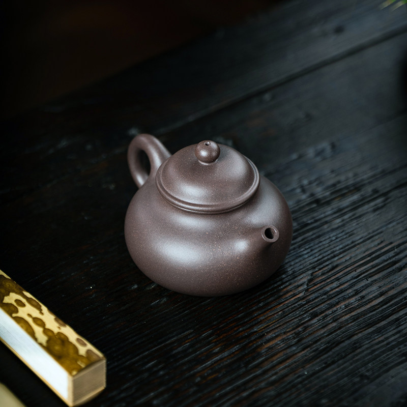 三顾堂宜兴名家紫砂壶手工茶壶茶具泡茶古朴紫泥茶壶
