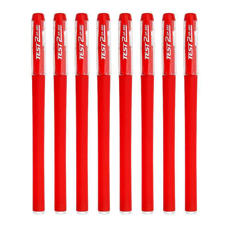 红笔学生红色中性笔0.5m教师阅卷批改专用老师作业试卷圆珠笔办公