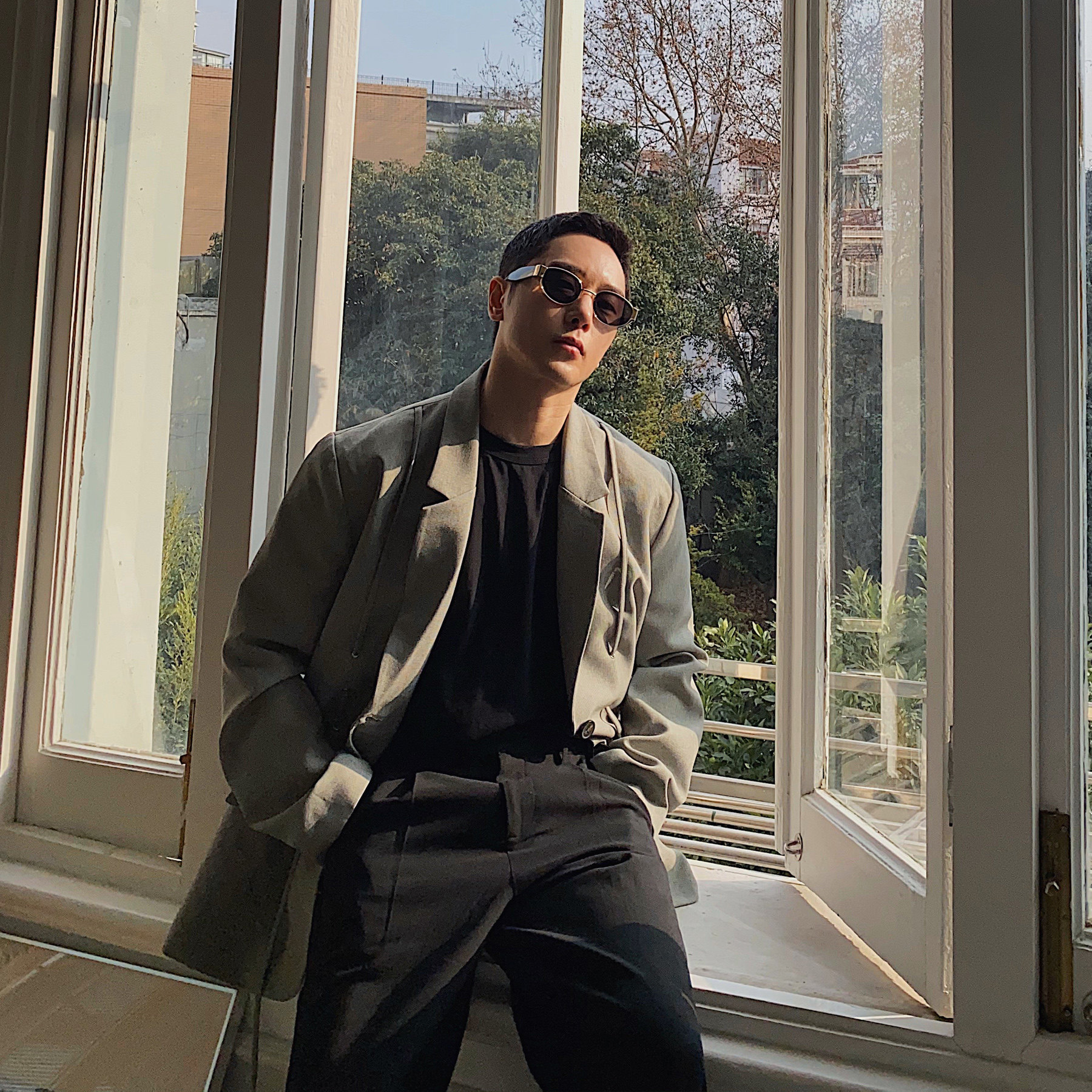 24khomme原创设计禁欲风抽休闲西服西装西服