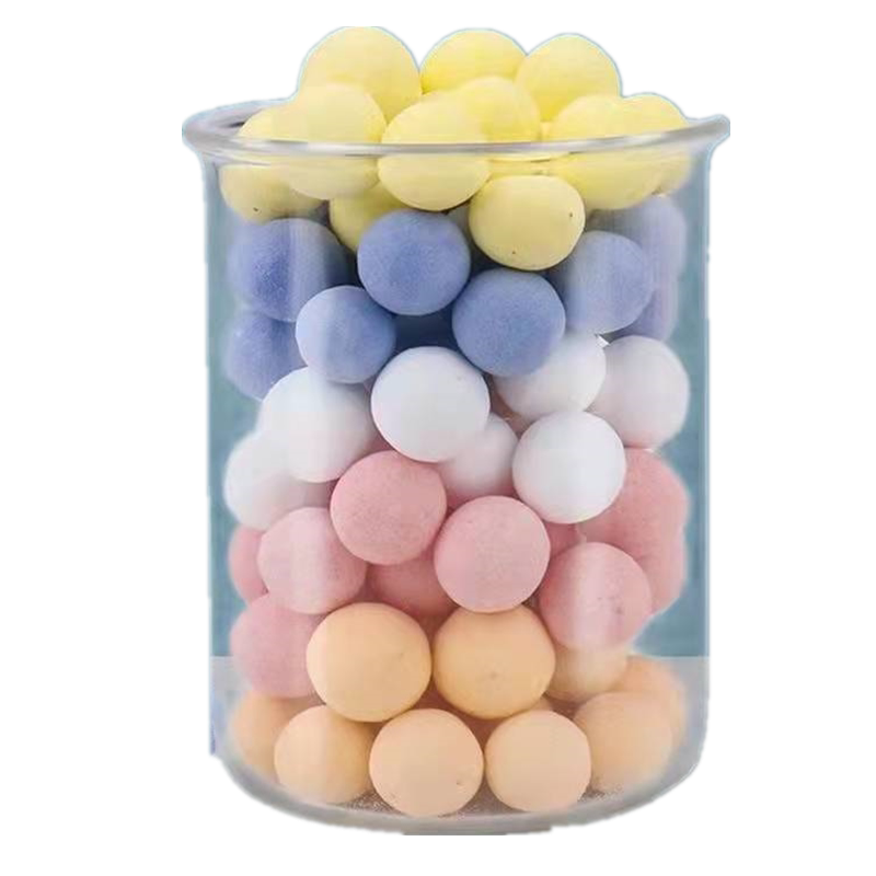 五彩中空鱼缸过滤材料石英球培纳米陶瓷硝化过滤设备